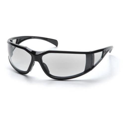 Pyramex Exeter Safety Glasses with Black Frame and Clear Anti-Fog Lens SB5110DT