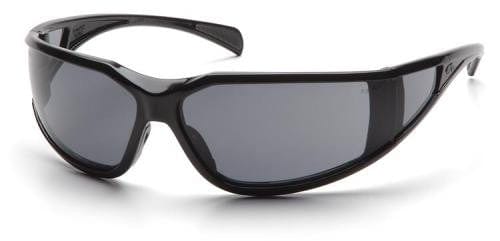 Pyramex Exeter Safety Glasses with Black Frame and Gray Anti-Fog Lens SB5120DT