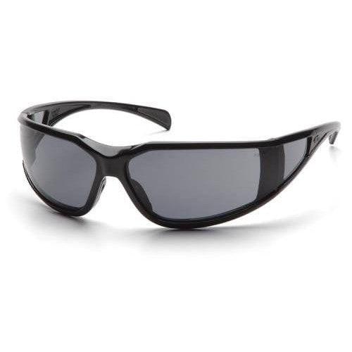 Pyramex Exeter Safety Glasses with Black Frame and Gray Anti-Fog Lens SB5120DT
