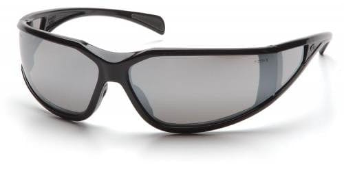 Pyramex Exeter Safety Glasses with Black Frame and Silver Mirror Anti-Fog Lens SB5170DT