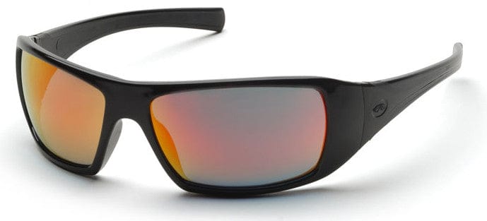 Pyramex Goliath Safety Glasses with Black Frame and Ice Orange Mirror Lens SB5645D