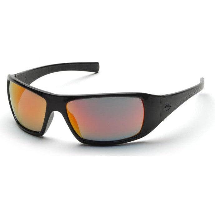 Pyramex Goliath Safety Glasses with Black Frame and Ice Orange Mirror Lens SB5645D