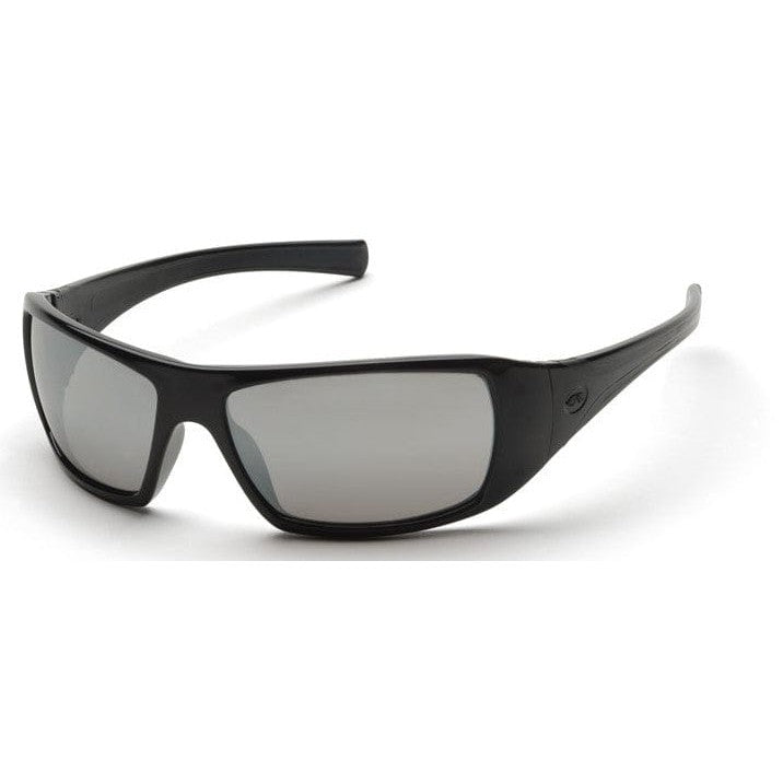 Pyramex Goliath Safety Glasses with Black Frame and Silver Mirror Lens SB5670D