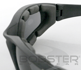 Bobster Foamerz 2 Safety Sunglasses Black Frame with Smoke Anti-Fog Lens Foam View