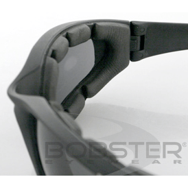 Bobster Foamerz 2 Safety Sunglasses Black Frame with Smoke Anti-Fog Lens Foam View