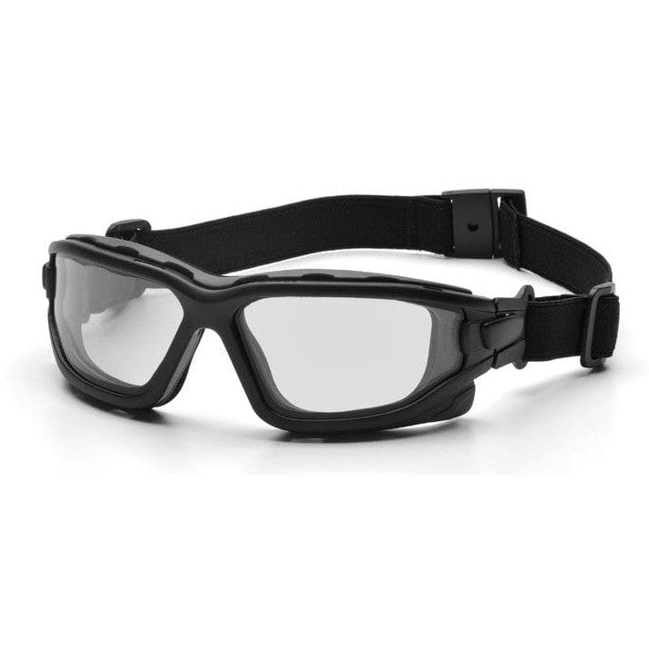Pyramex I-Force Safety Goggle/Glasses with Black Frame and Clear Anti-Fog Lenses SB7010SDT