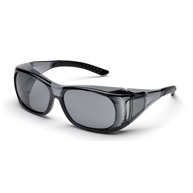 Elvex OVR-Spec II Safety Glasses Smoke Frame Gray Lens SG-37G