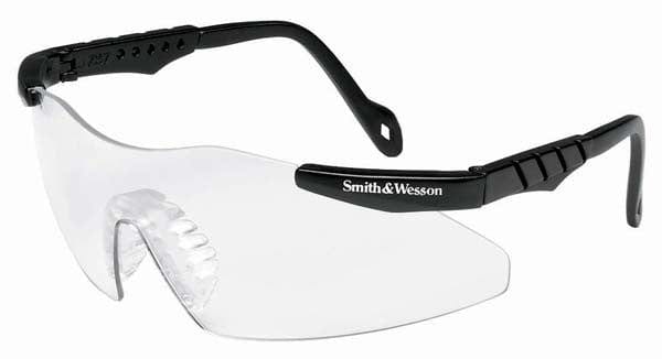 Smith & Wesson Magnum Safety Glasses with Black Frame and Clear Lens 19799