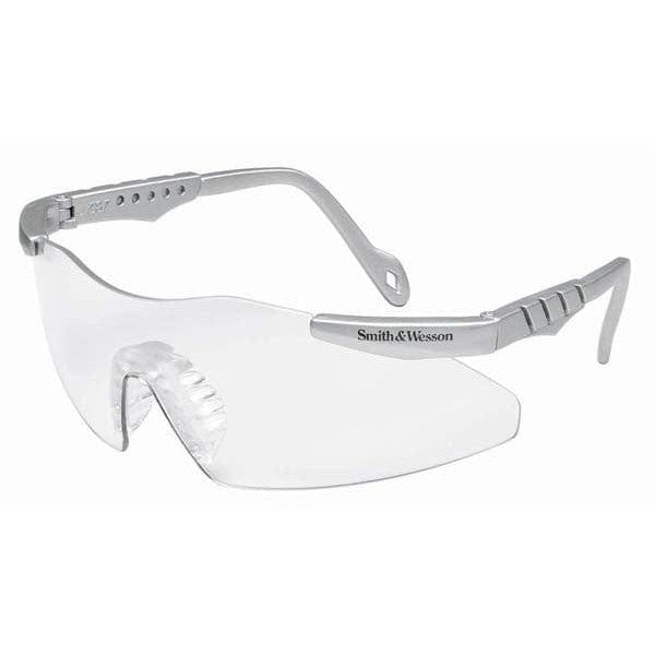 Smith & Wesson Magnum Elite Safety Glasses with Platinum Frame and Clear Lens 19961