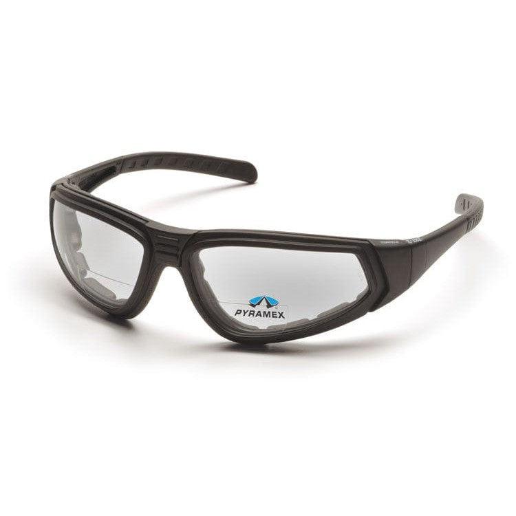 Pyramex XSG Bifocal Safety Goggle with Black Frame and Clear Anti-Fog Lens - With Temples