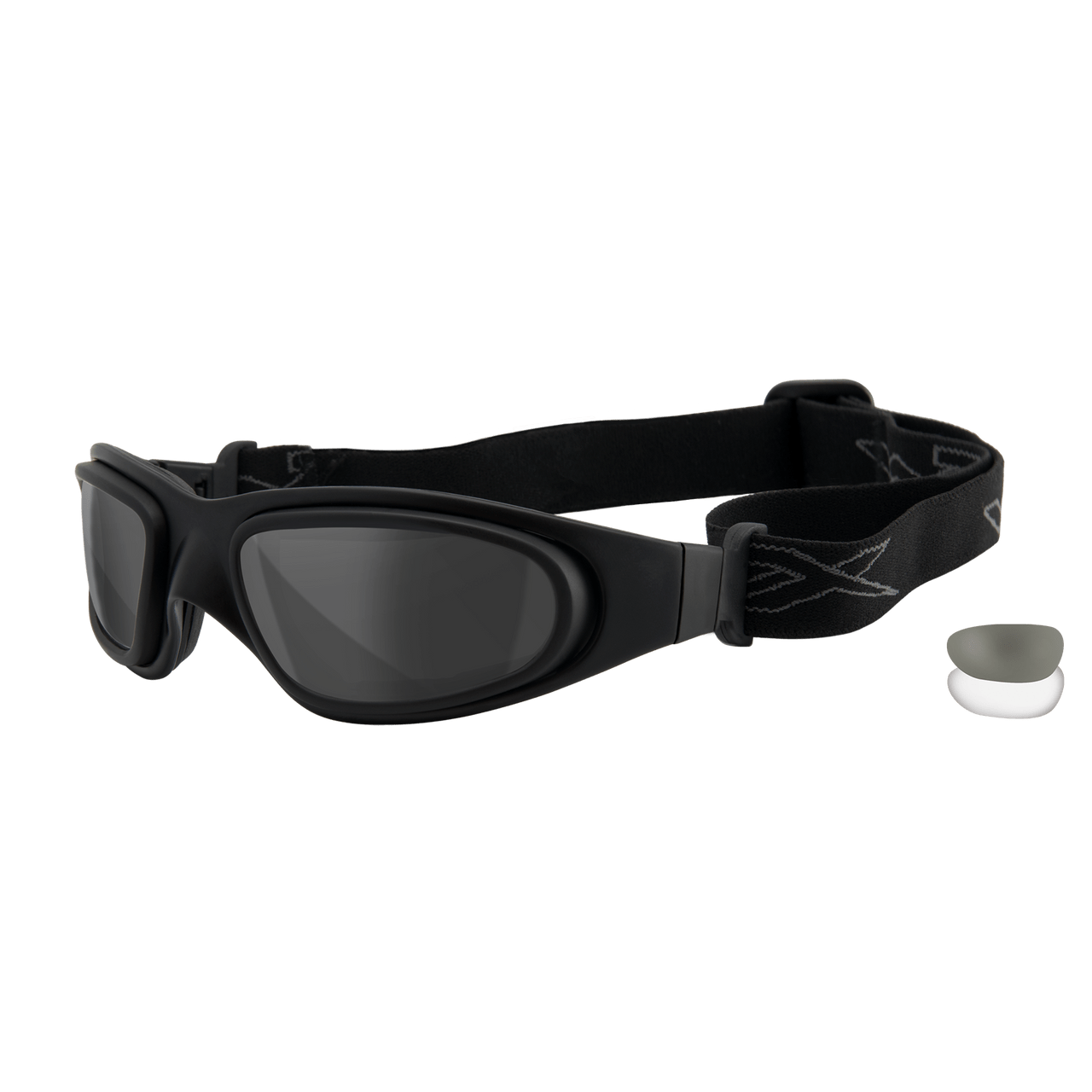 Wiley X SG-1 Ballistic Goggles Matte Black Frame Anti-Fog Smoke & Clear Lenses