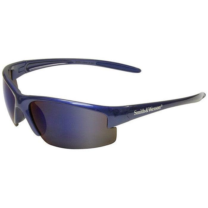 Smith & Wesson Equalizer Safety Glasses with Blue Frame and Blue Mirror Lens