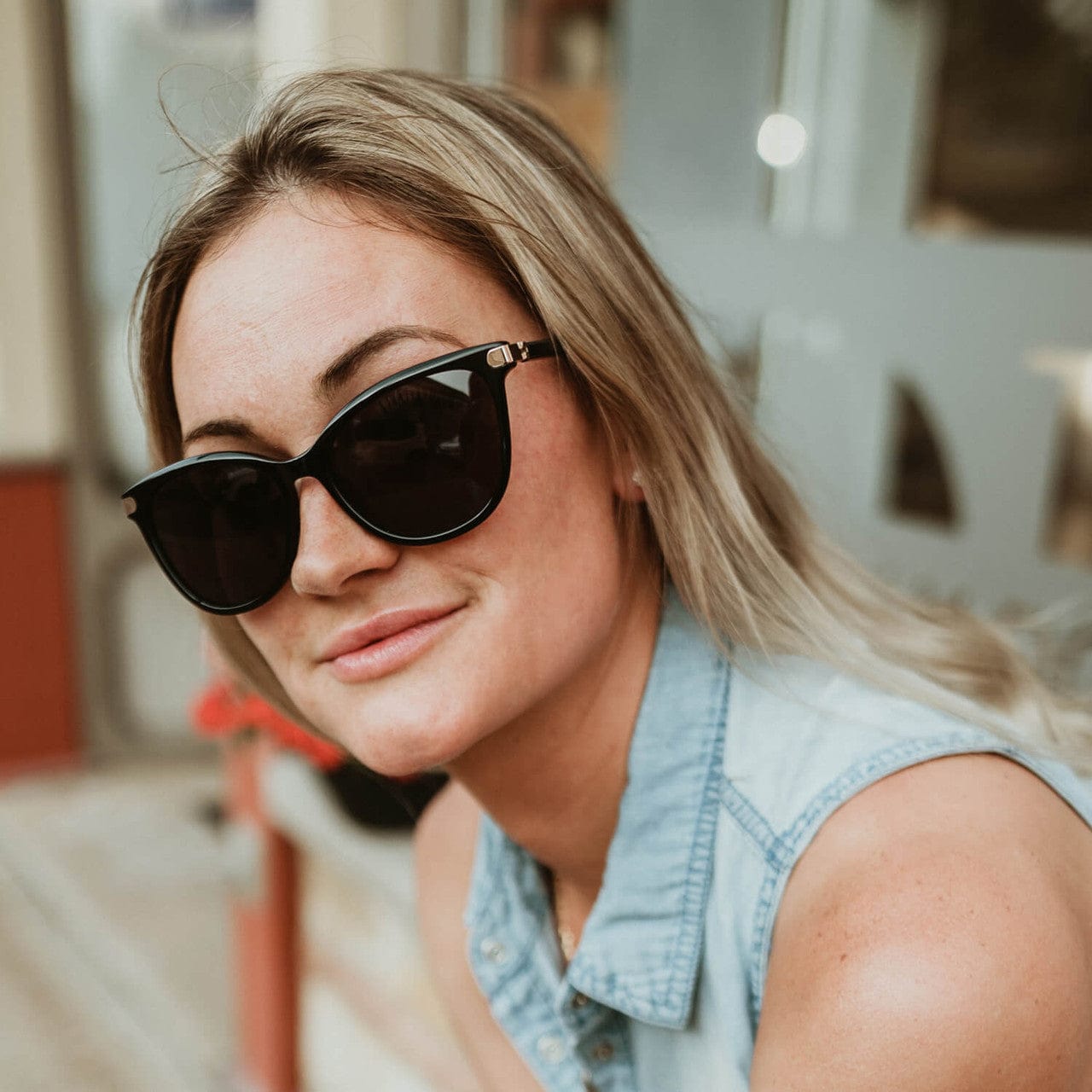 Model Wearing Solect Flare Polarized Sunglasses 2