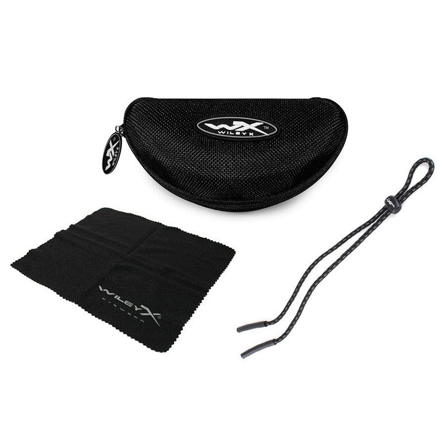 Wiley X Slay Black Ops Safety Sunglasses with Matte Black Frame and Smoke Grey Lens ACSLA01 - Included Accessories