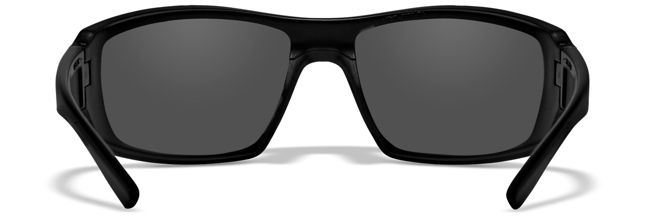Wiley X Kobe Sunglasses with Matte Black Frame and Silver Flash Lens ACKOB02 Inside Lens View