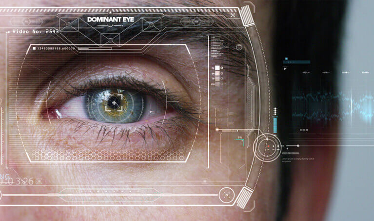 Futuristic image of a human eye