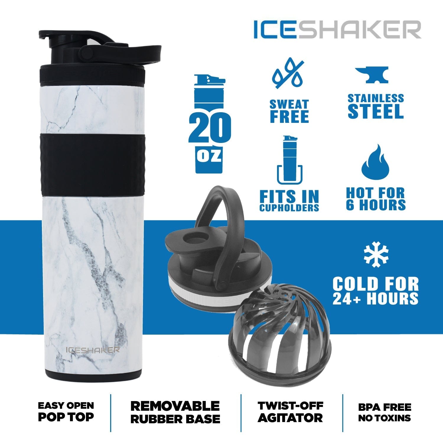 Ice Shaker 20oz Skinny Shaker