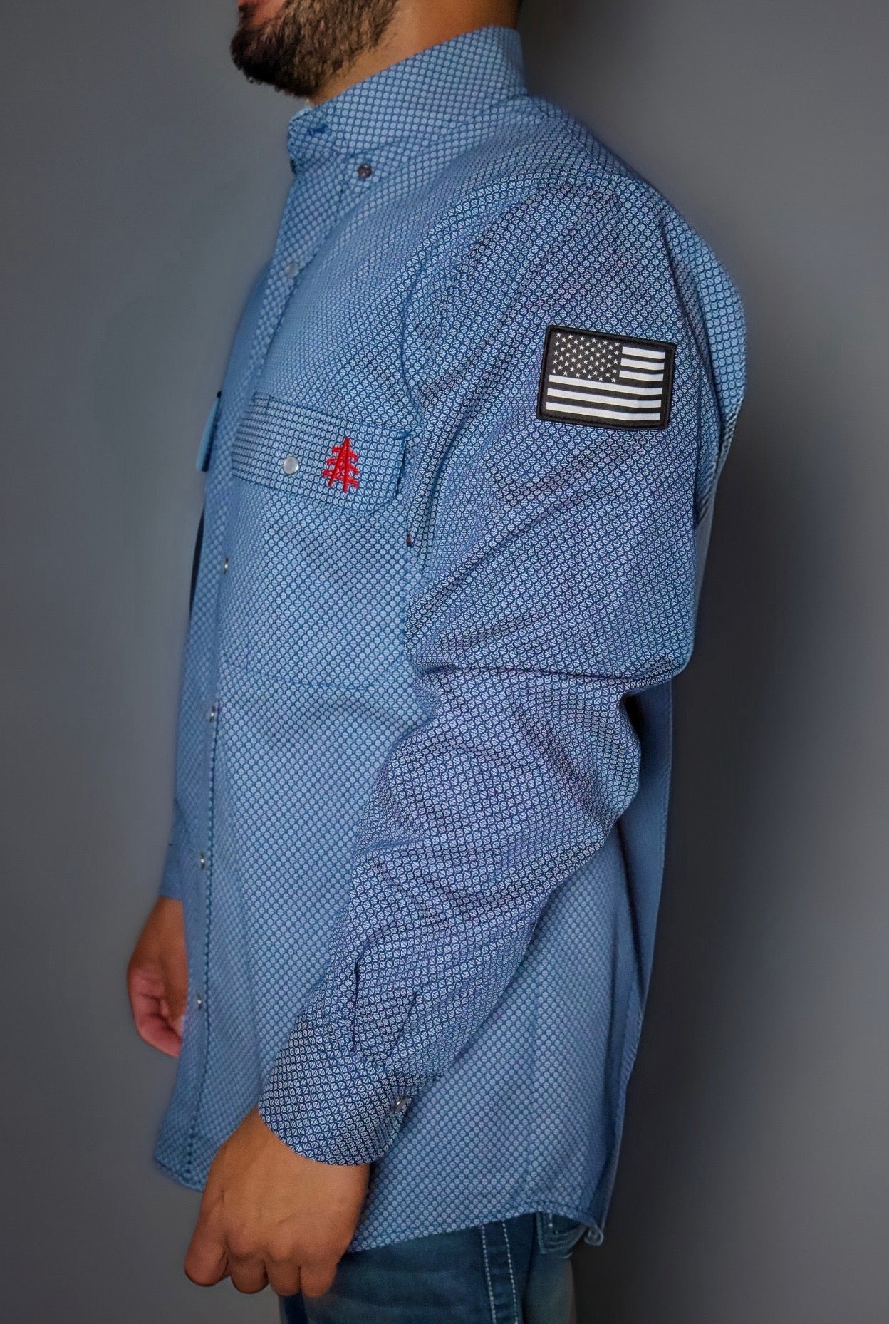 Static FR Flame-Resistant Work Shirt Pearl Snap - Conqueror Navy-Safety Glasses USA-2