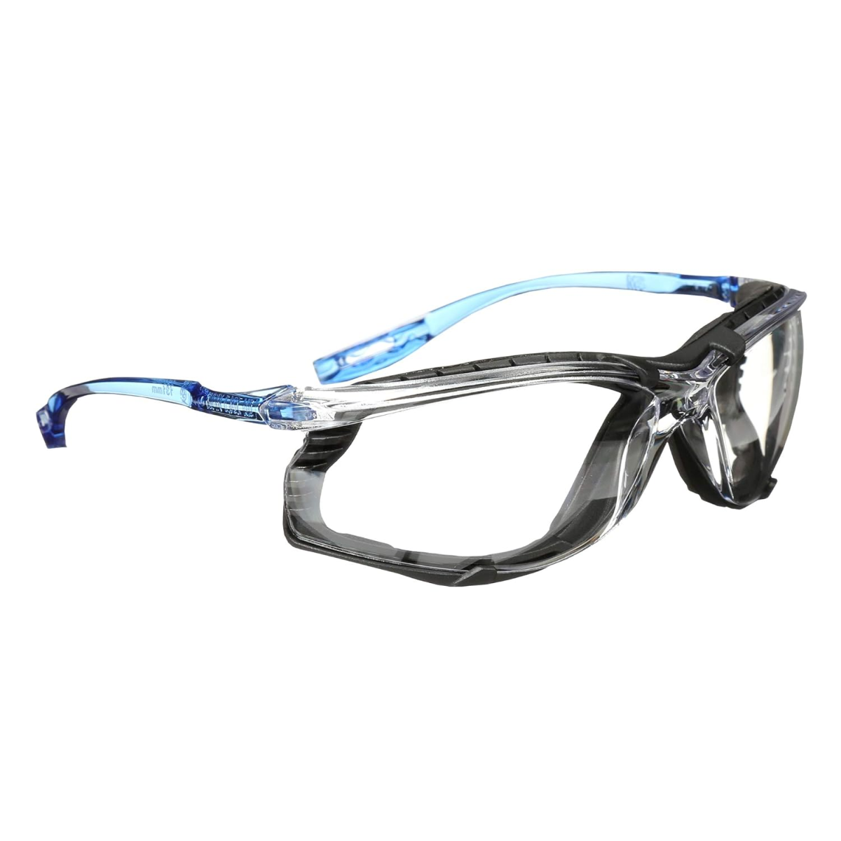 3M 11872 Virtua CCS Safety Glasses with Blue Temples Foam Gasket and Clear Anti-Fog Lenses