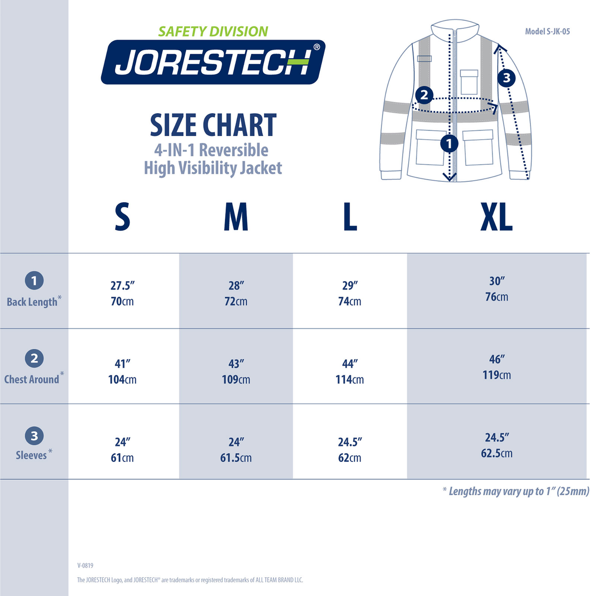 Jorestech 4-in-1 Hi-Vis Reversible Women's Safety Jacket with Removable Sleeves