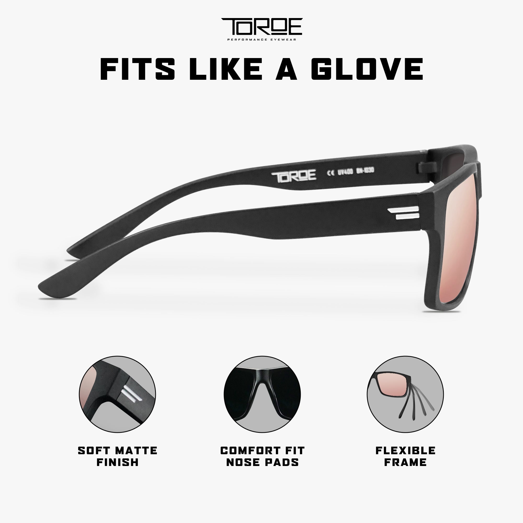 TOROE RANGE Limited Pink Polarized Sunglasses-7