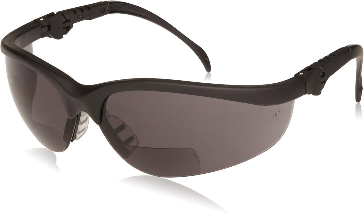 MCR Safety Klondike Magnifiers Safety Glasses with Gray Lens