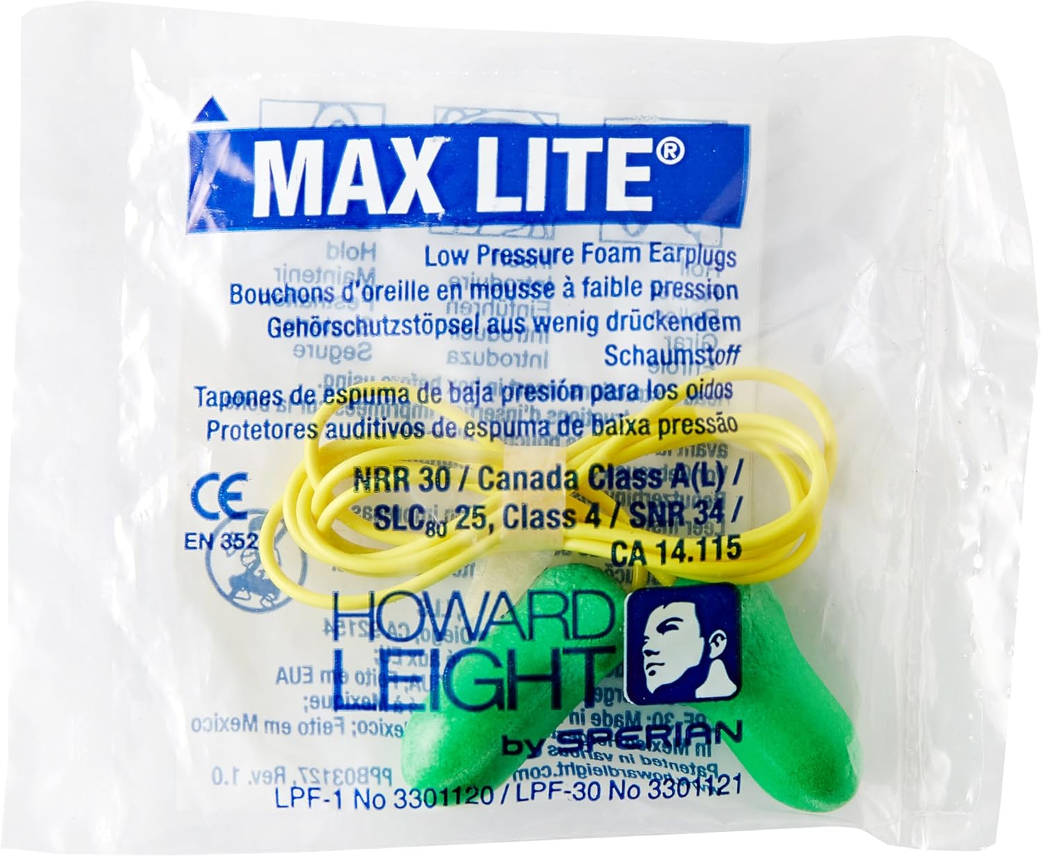 Howard Leight Maximum Lite LPF-30 Corded Earplugs 1000 Pairs-Safety Glasses USA-3