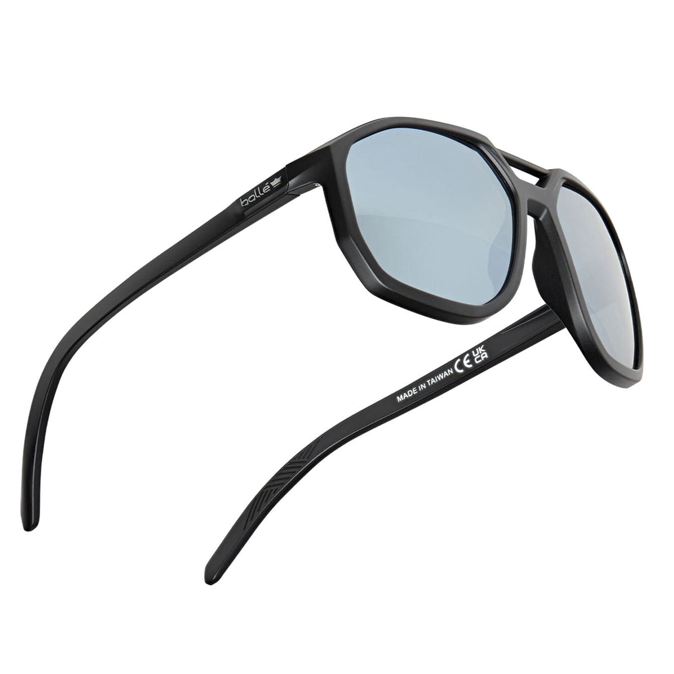 Bolle Altus Safety Glasses Black with Polarized Smoke Lenses Profile View