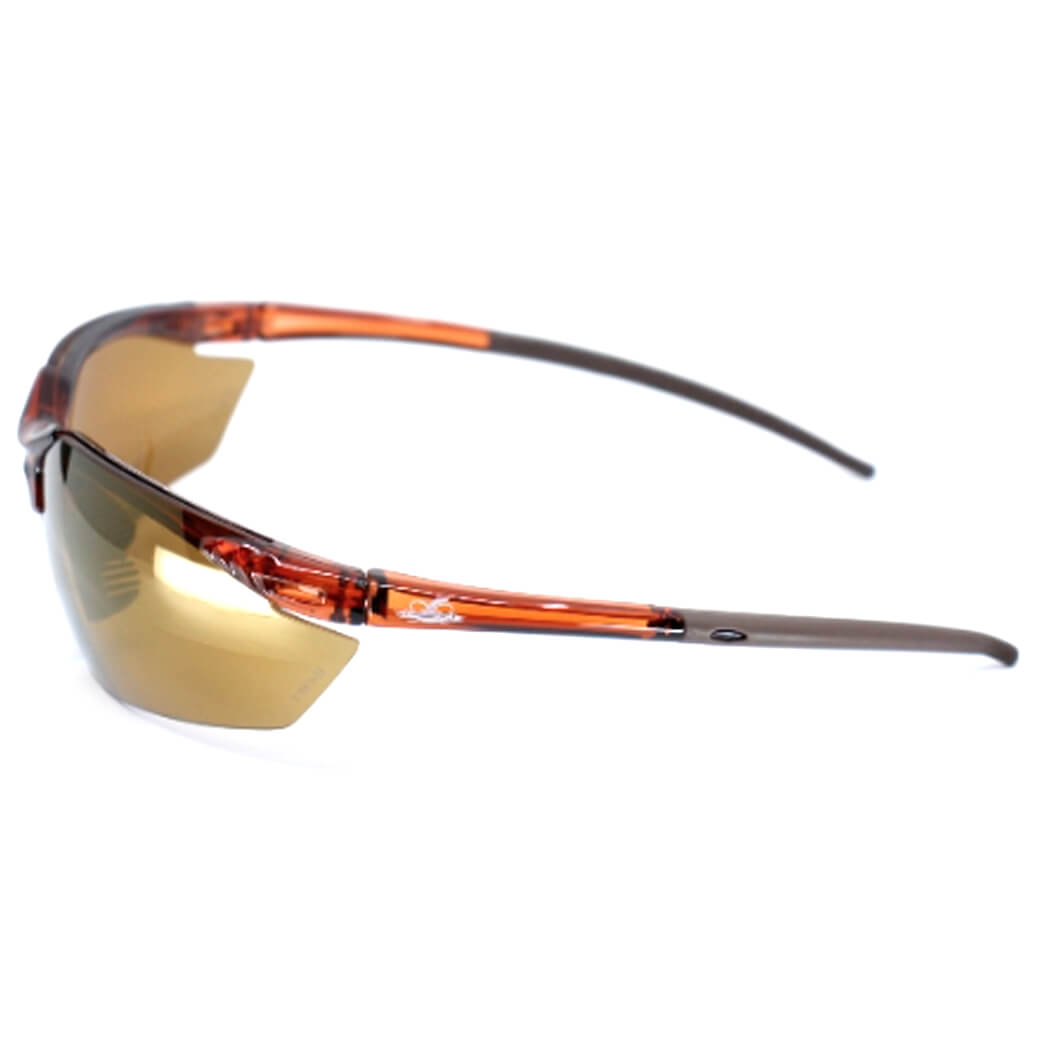 Bullhead Mojarra Safety Glasses with Crystal Brown Frame and Polarized Precision Brown Lens-Safety Glasses USA-7