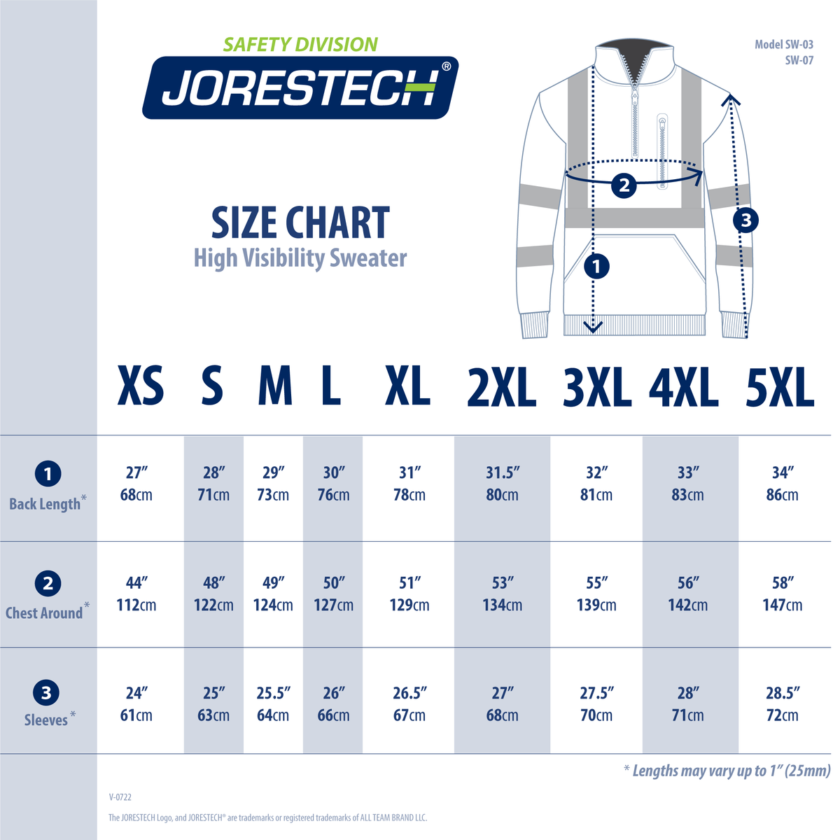 Jorestech Hi-Vis Safety Sweater with Reflective Stripes