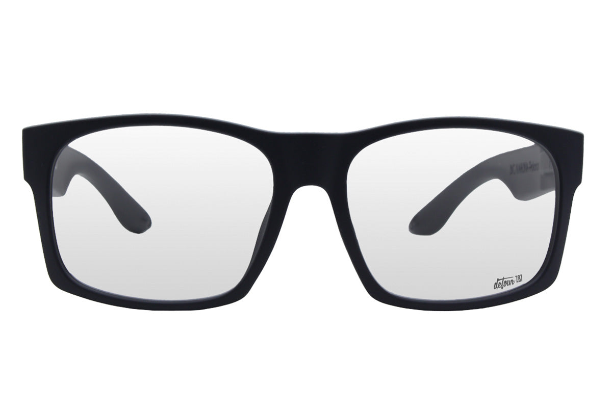 Detour Big Kahuna XL Z87 Safety Glasses Matte Black Frame Clear Lenses