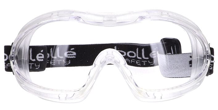 Bolle Nitro Safety Goggle Translucent Frame Clear Anti-Fog Lens Front View