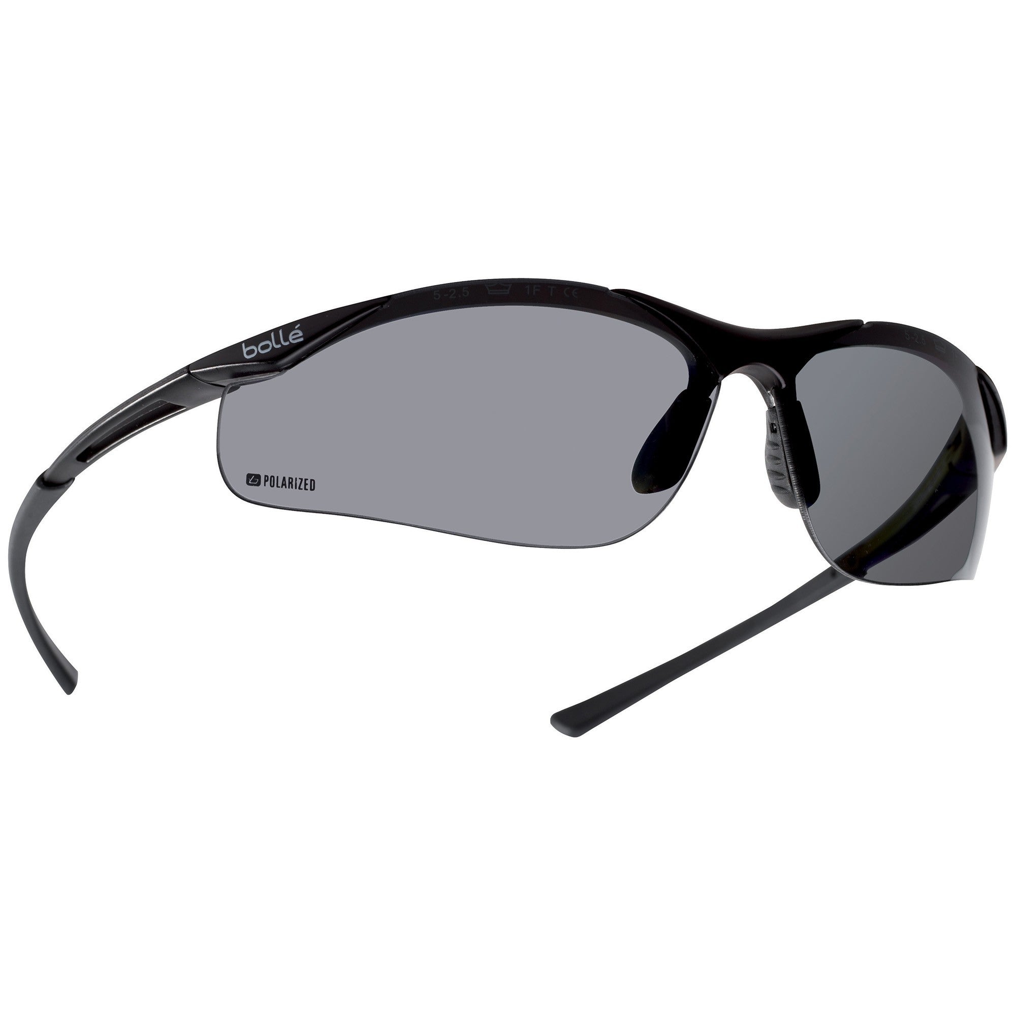 Bolle Contour Safety Glasses with Gunmetal Frame and Polarized Smoke Lens