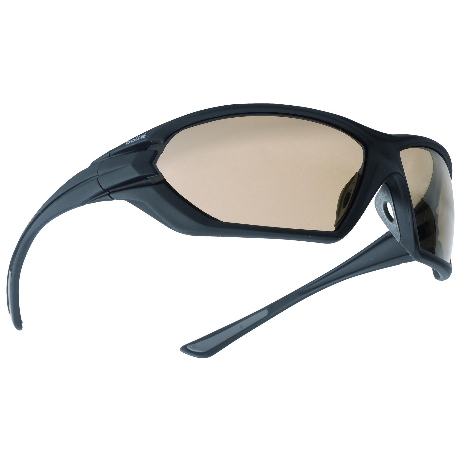 Bolle 40148 Assault Tactical Safety Glasses Matte Black Frame with Bronze CSP Anti-Fog Lens Right Temple