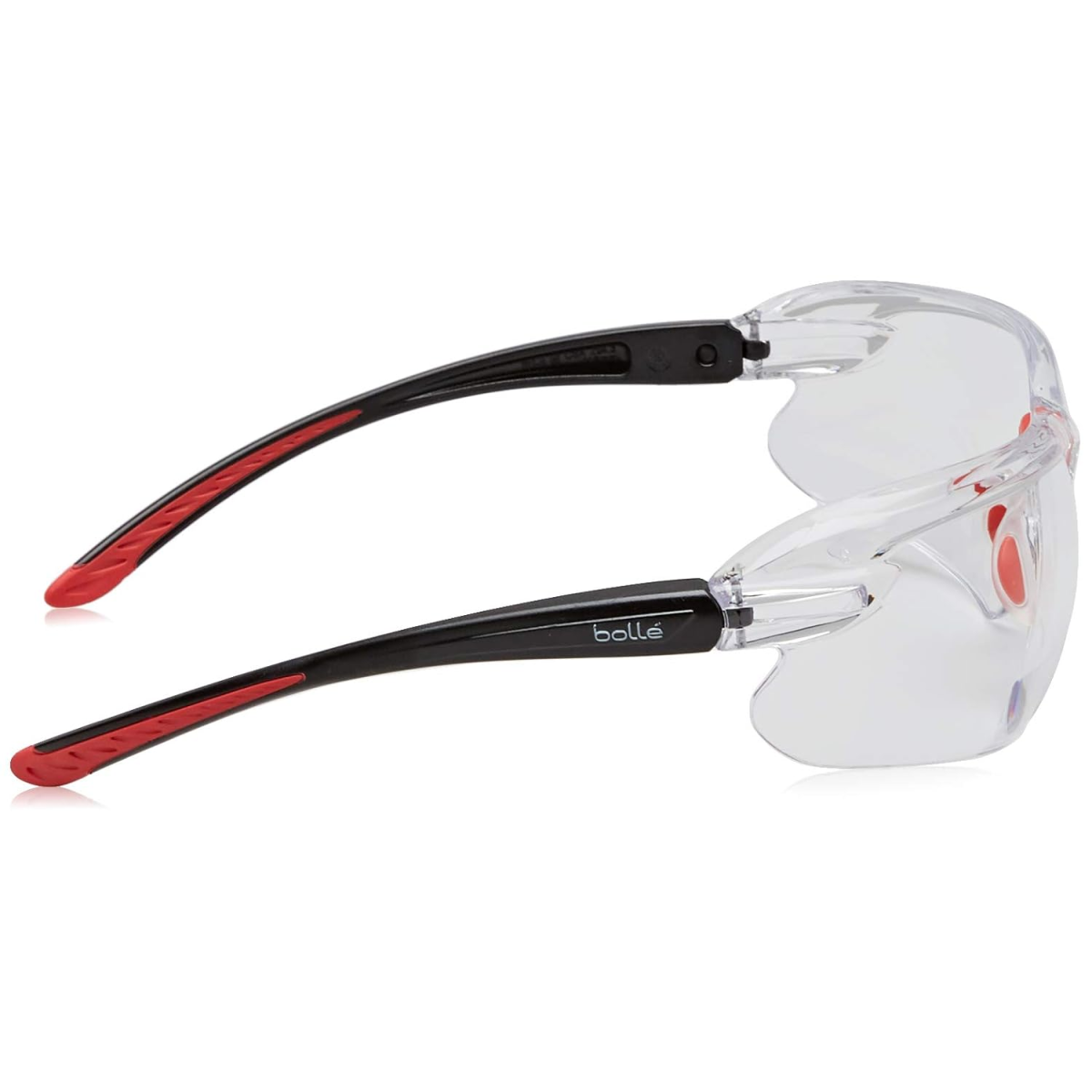 Bolle IRI-S Bifocal Safety Glasses with Black Temples and Clear Anti-Fog Lens Right Temple View