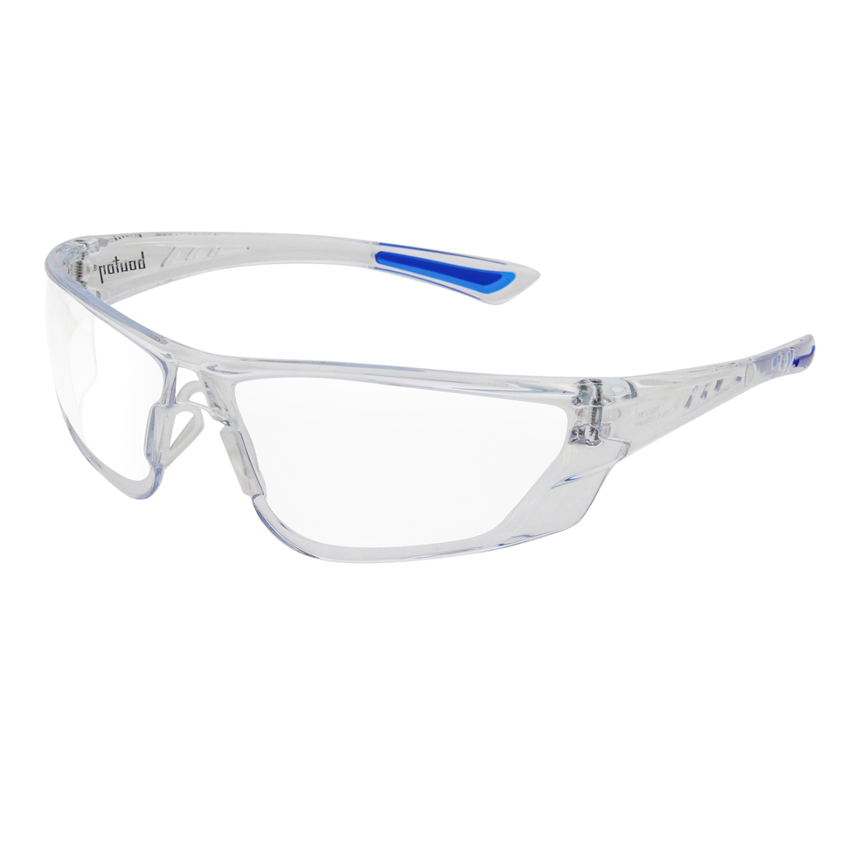 Bouton Recon Safety Glasses with Clear Temple and Clear Anti-Fog Lens