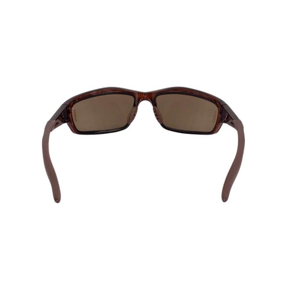 Crossfire Infinity Safety Glasses with Crystal Brown Frame and HD Brown Mirror Lens-CF-2117-Safety Glasses USA-4