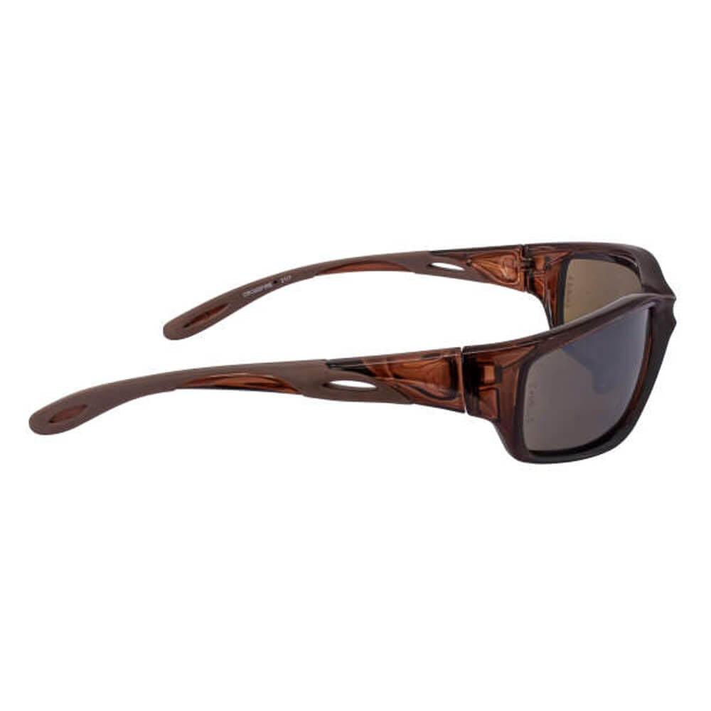 Crossfire Infinity Safety Glasses with Crystal Brown Frame and HD Brown Mirror Lens-CF-2117-Safety Glasses USA-5