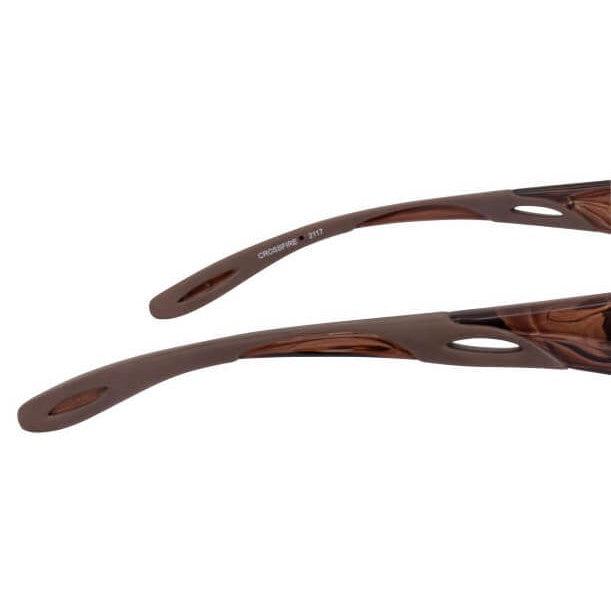 Crossfire Infinity Safety Glasses with Crystal Brown Frame and HD Brown Mirror Lens-CF-2117-Safety Glasses USA-7