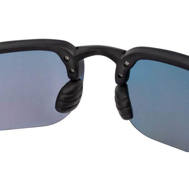 Crossfire ES4 Safety Glasses Black Frame HD Red Mirror Lens