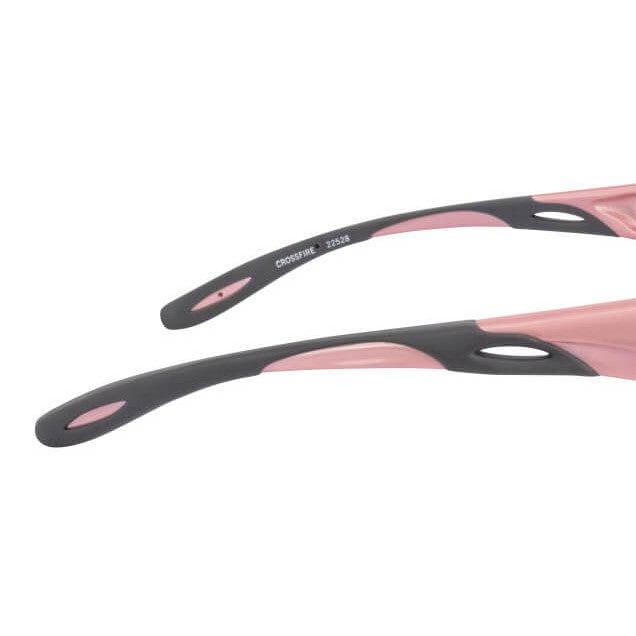 Crossfire Infinity Safety Glasses with Pearl Pink Frame and Dark Smoke Lens-CF-22528-Safety Glasses USA-7