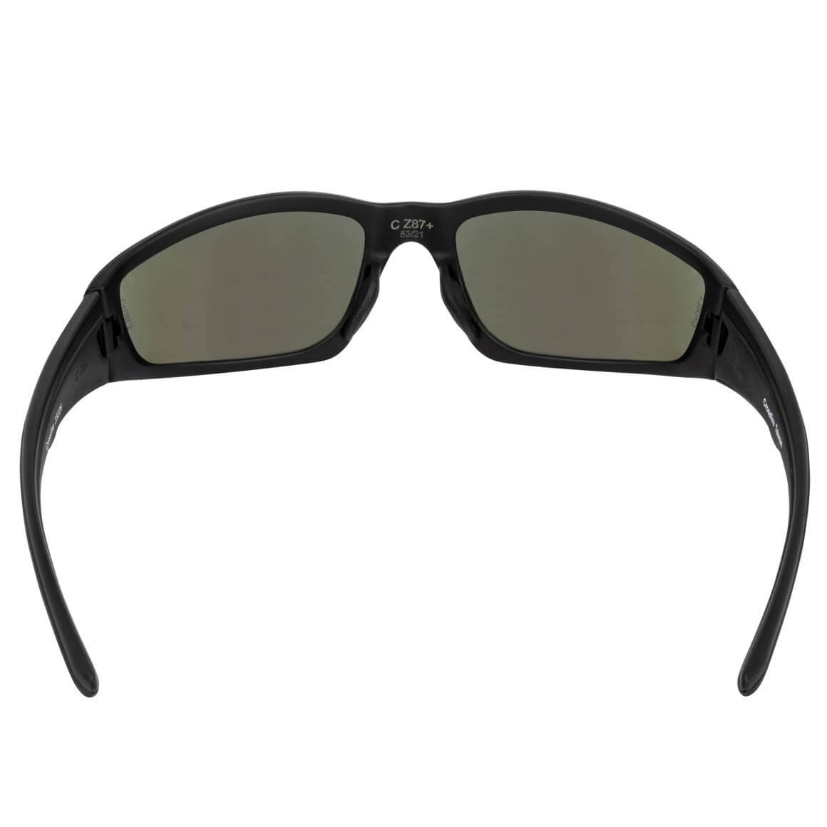 Crossfire Crucible Safety Glasses – Matte Black Frame / Blue Mirror Lens – Z87 Rated – Model 40228
