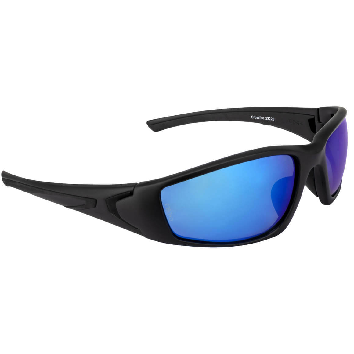 Crossfire RPG Safety Glasses with Polarized Blue Mirror Lens