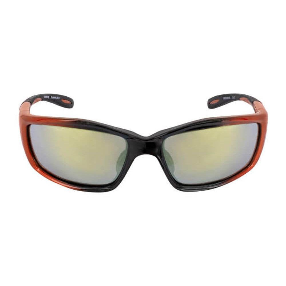 Crossfire Infinity Safety Glasses with Orange/Black Frame and Gold Mirror Lens-CF-2812-Safety Glasses USA-2