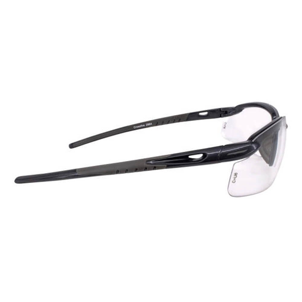 Crossfire ES5 Safety Glasses with Shiny Pearl Gray Frame and Clear Lens-CF-2964-Safety Glasses USA-6