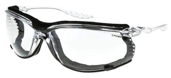 Crossfire 24Seven Safety Glasses with Crystal Clear Frame with Foam and Clear Lens