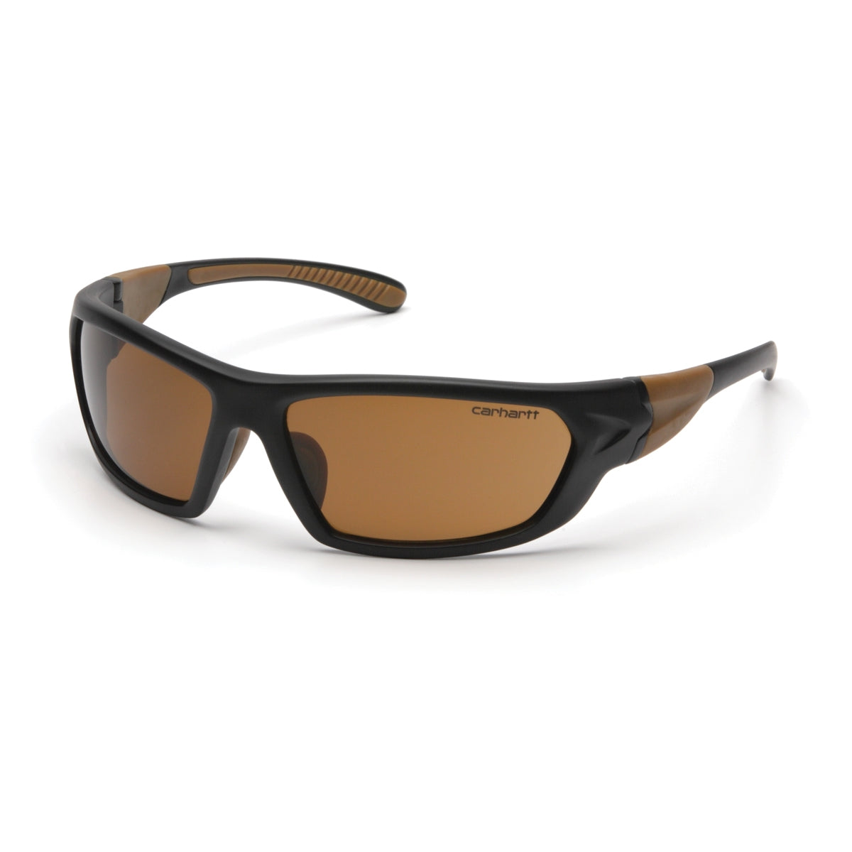 Carhartt CHB210DT Carbondale Safety Eyewear Black-Tan Frame Brown Lens