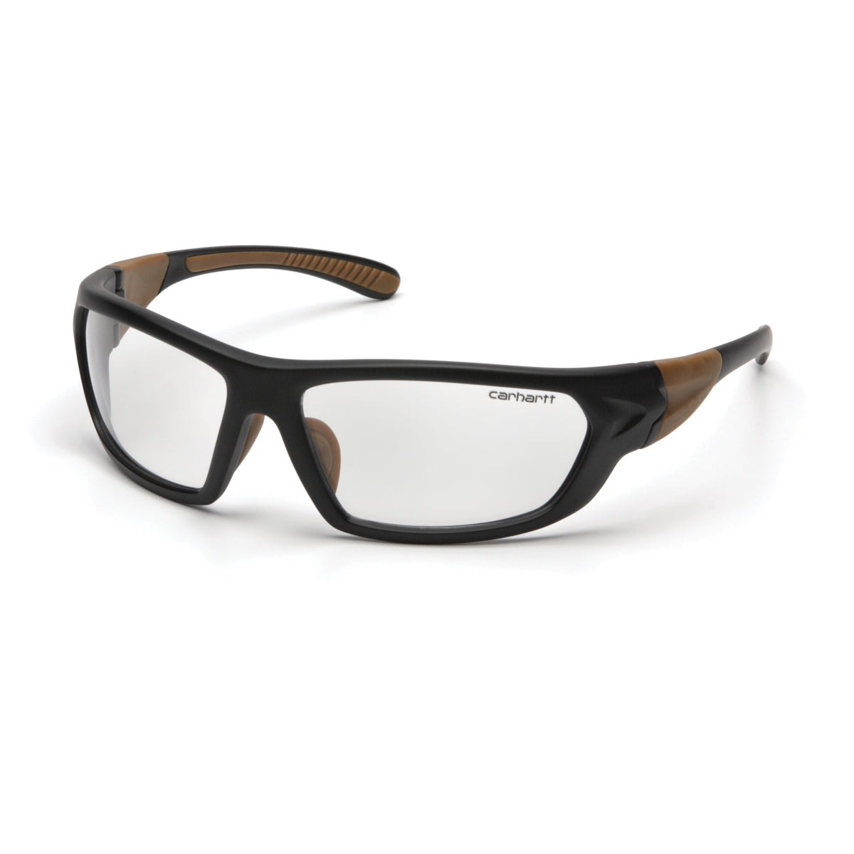 Carhartt CHB210D Carbondale Safety Eyewear Black-Tan Frame Clear Lens