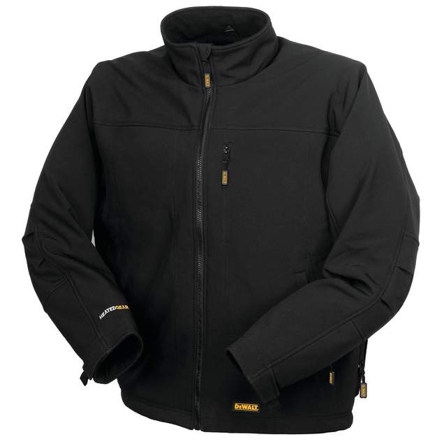 DEWALT Heated Soft Shell Coat Black Without Battery-Small-DCHJ060ABB-S-Safety Glasses USA-1