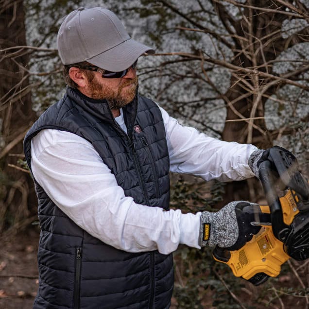 DEWALT Men's Heated Lightweight Puffer Vest With Battery--Safety Glasses USA-10